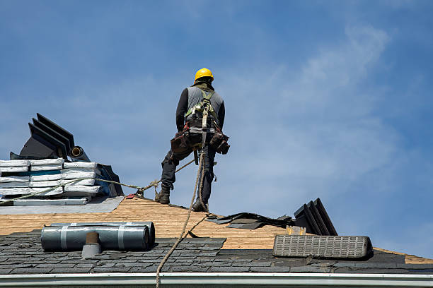 Professional Gutter Installation technician working in Louisville, MS